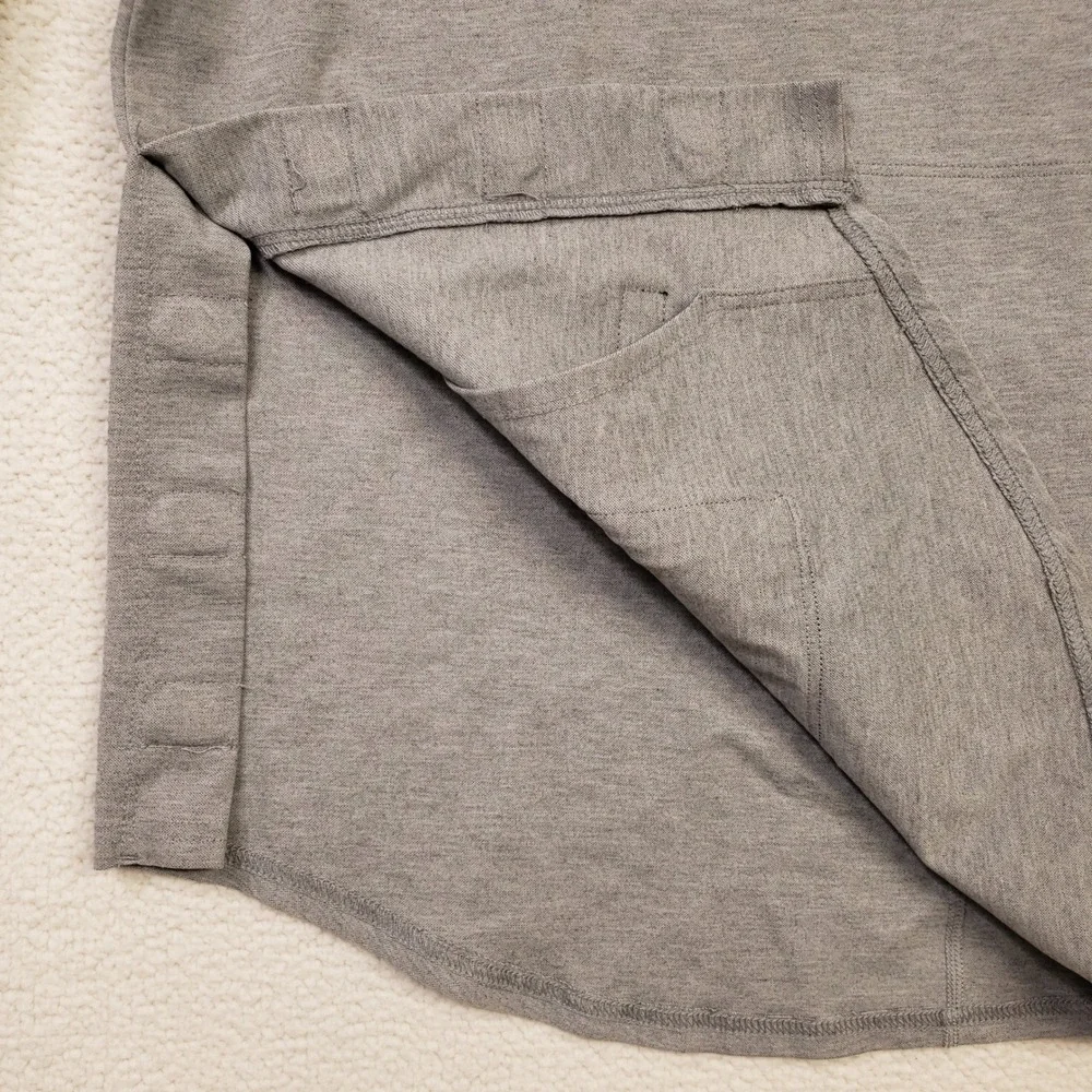 BYLT Elite Fairway Pullover Mens Large Gray Quarter Snap Stretch Golf Sweater